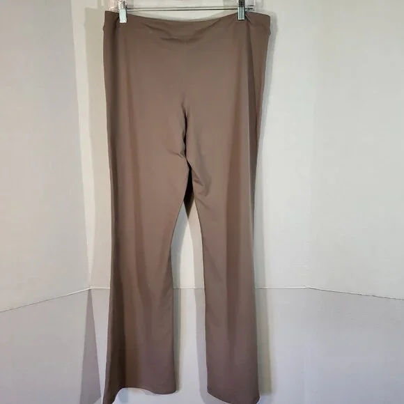 Reoria 2 Piece Loungewear Set Square Neck Flare Leg Size XL Tan NEW - Picture 6 of 13